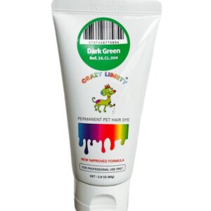 A tube of dark green acrylic paint from a brand called Colors.