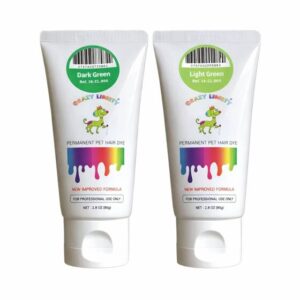 Two tubes of herbal toothpaste with colorful design on white background.