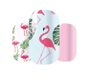 Pink flamingo nail art
