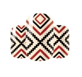 Red, black, white nail art