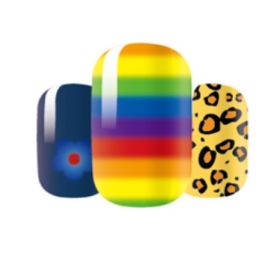 Vibrant nails featuring diverse designs