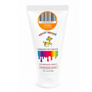 Pet Hair Dye (Orange) 2.8 Fl Oz, Permanent Dog Hair Dye