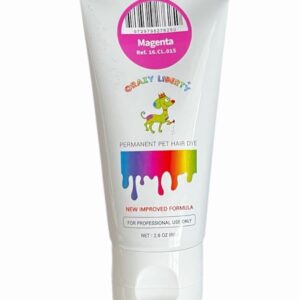 A tube of Magenta paint for kids with a colorful label.