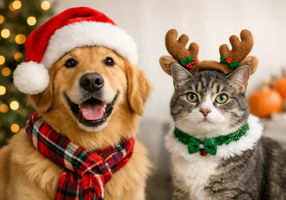 How to Style Pets for Holidays With Safe Color